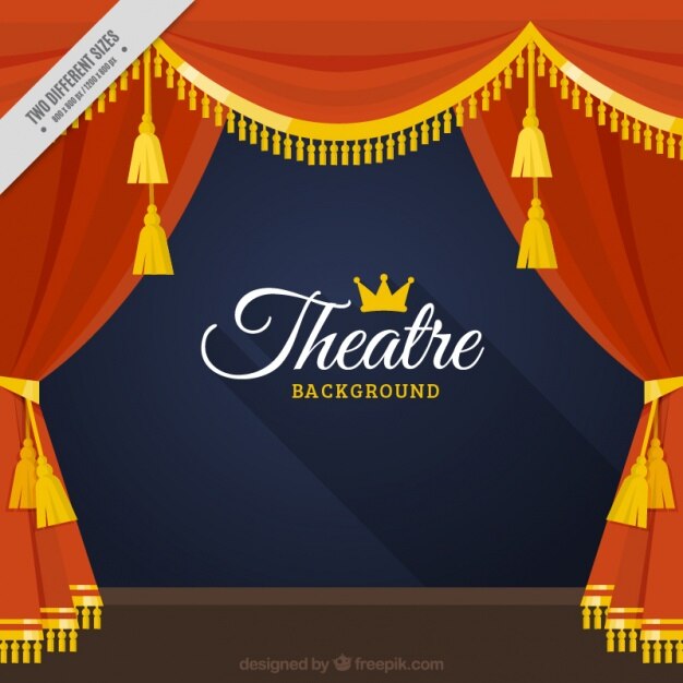 मुफ़्त वेक्टर theater drapery background with golden details