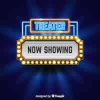 Free vector theater sign background