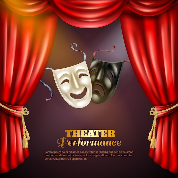 Бесплатное векторное изображение Иллюстрация фона театра
