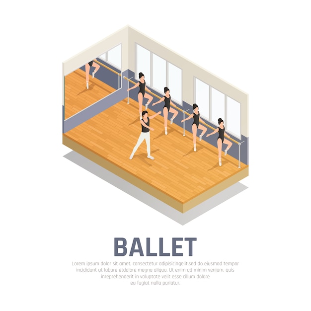 Free vector theatre ballet practice