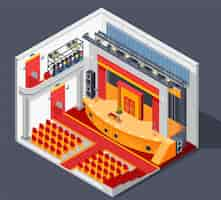 Free vector theatre interior composition