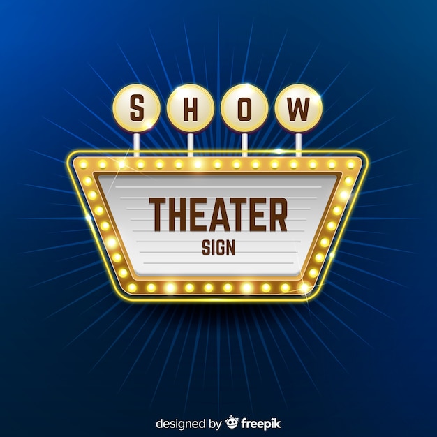 Free vector theatre sign background