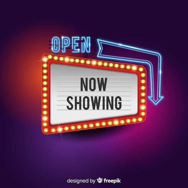 Free vector theatre sign background