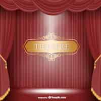 Free vector theatre stage background
