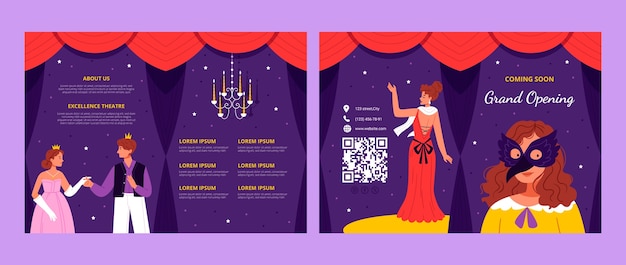 Free vector theatre template design