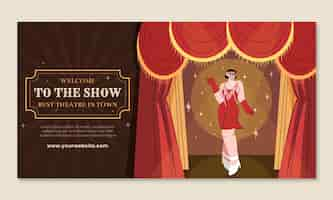 Free vector theatre  template design