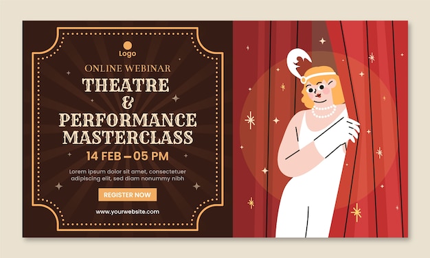 Free vector theatre  template design