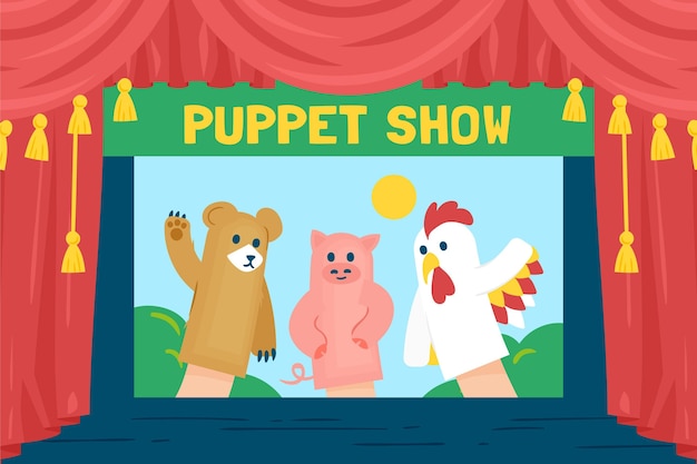 Theatrical puppet show background