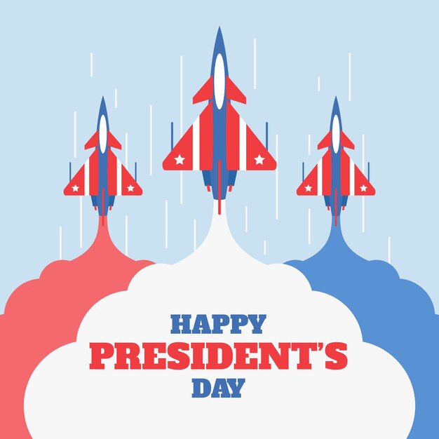 Free vector thematic concept for president day