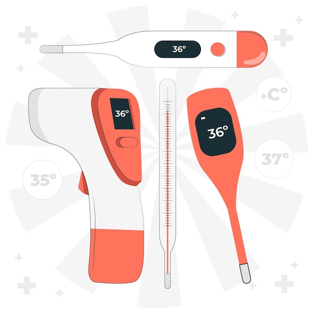 Thermometer concept illustration