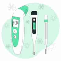 Free vector thermometer concept illustration