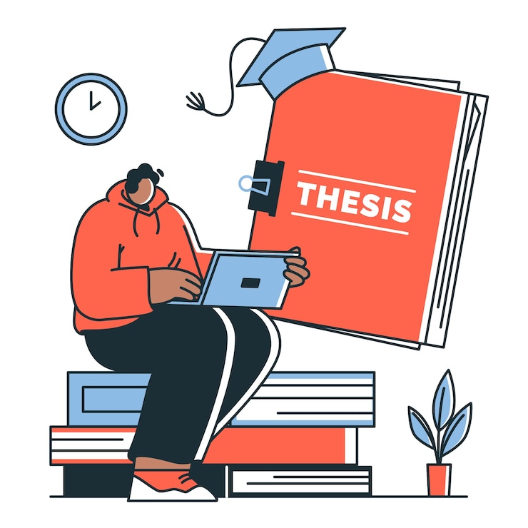 Free Vector thesis concept illustration
