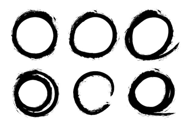 Free vector thick grungy black circles