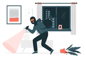 Free vector thief concept illustration