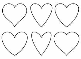 Free vector thin line heart set