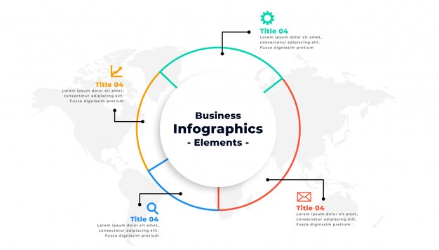 얇은 선 infographic 비즈니스 프레 젠 테이 션 컨셉 디자인