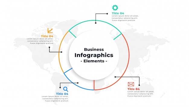 얇은 선 infographic 비즈니스 프레 젠 테이 션 컨셉 디자인