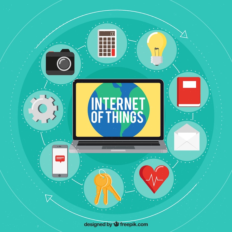मुफ़्त वेक्टर things internet background with elements