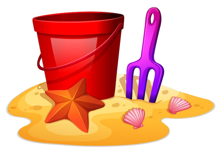 Free Vector things needed to form a sand castle