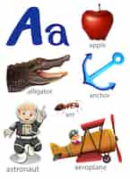 Free vector things that start with the letter a