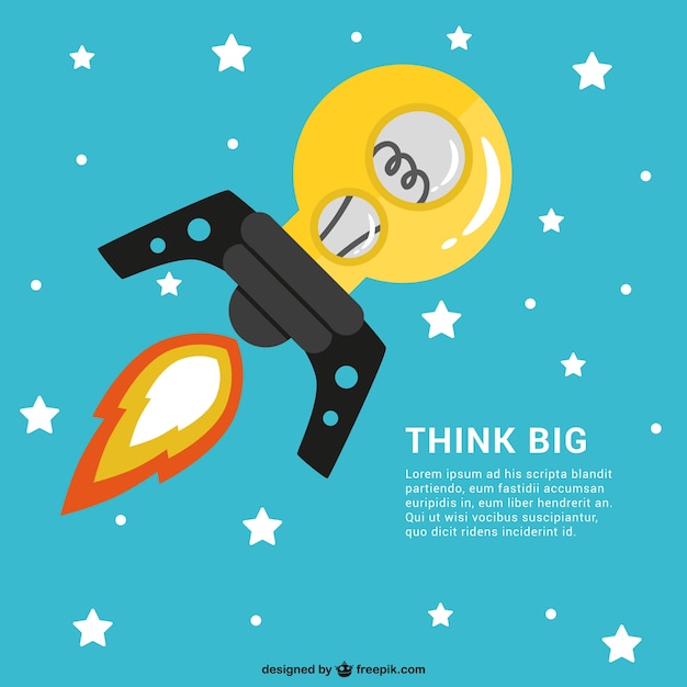 Free vector think big template vector
