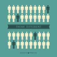 Free vector think different individuals