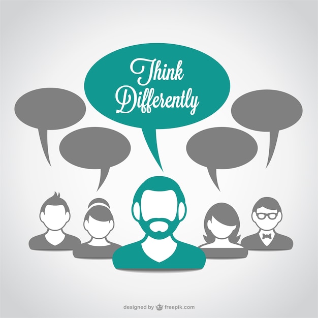 Free vector think differently avatars