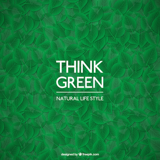 Free vector think green background