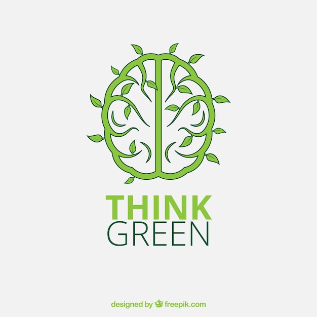 Бесплатное векторное изображение Подумайте зеленый