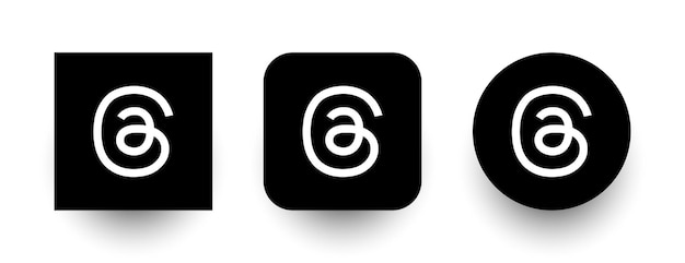 Бесплатное векторное изображение Набор иконок логотипа потоков в трех формах