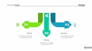 Vettore gratuito modello di tre frecce infografica diagramma