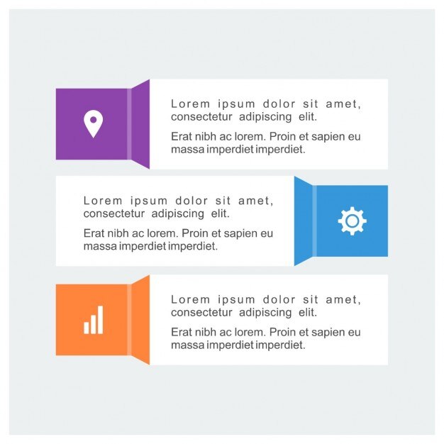 Free Vector three banners for infographics