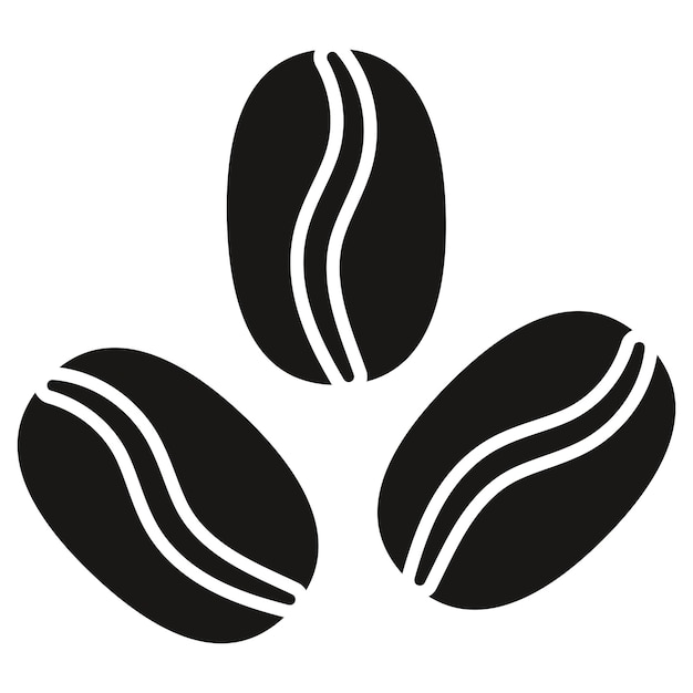 Бесплатное векторное изображение Символ трех кофейных зерен