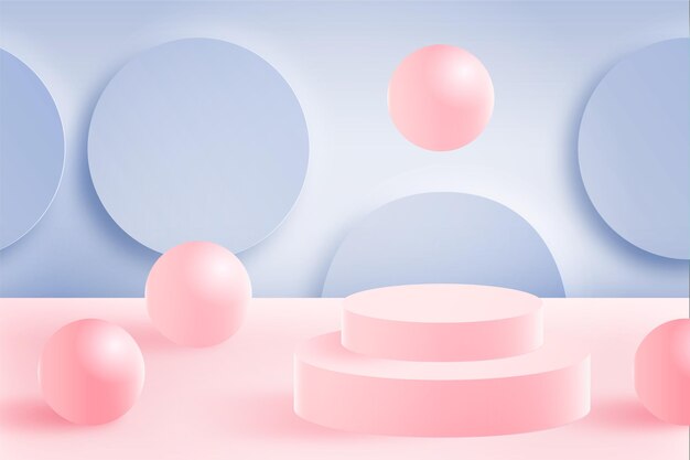Three-dimensional abstract scene background
