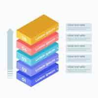 Free vector three-dimensional layers infographic