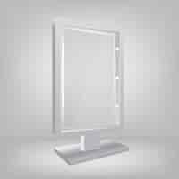 Free vector three dimensional mirror