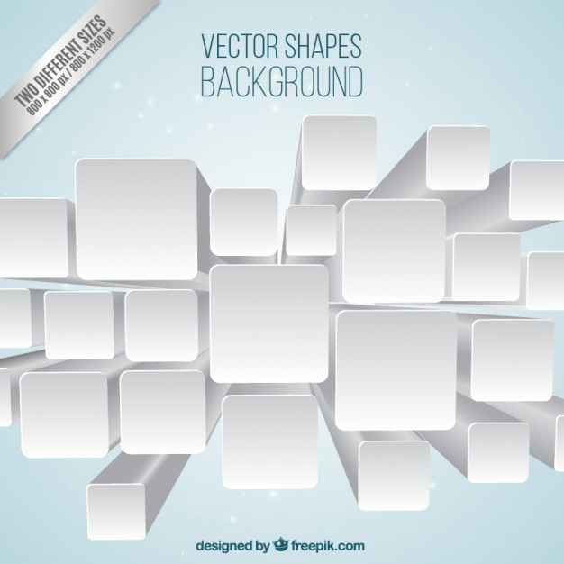 Free vector three dimensional squares background