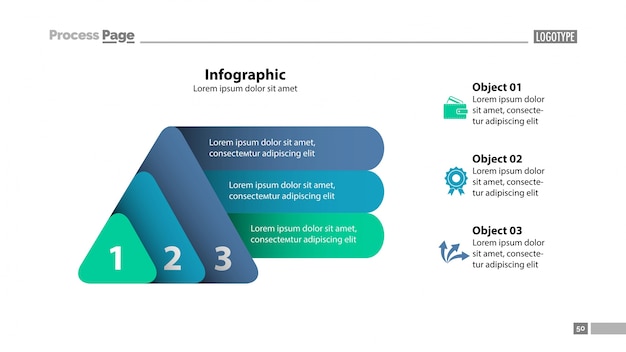 Free vector three elements plan slide template