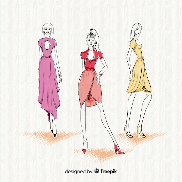 80 High Fashion Model Standing Pose Drawings Stock Photos Pictures   RoyaltyFree Images  iStock