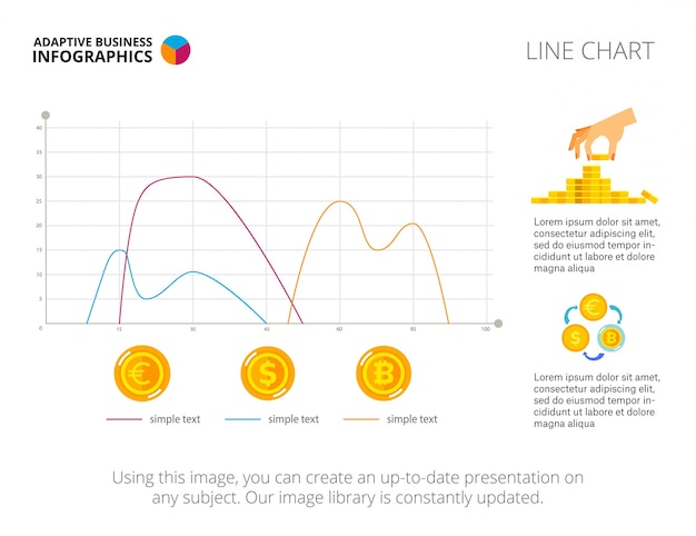 Free vector three line diagrams slide template