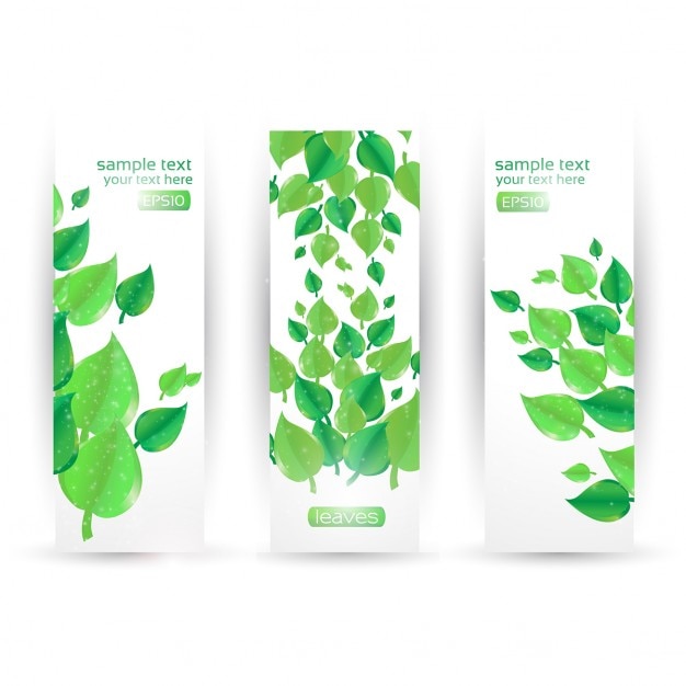 Free vector three nature banners