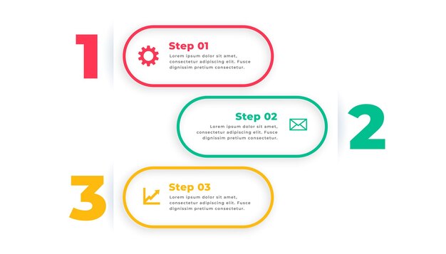 세 가지 옵션 현대 infographic 템플릿 디자인