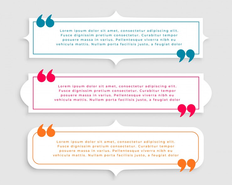 Free Vector three vintage style quotes template set