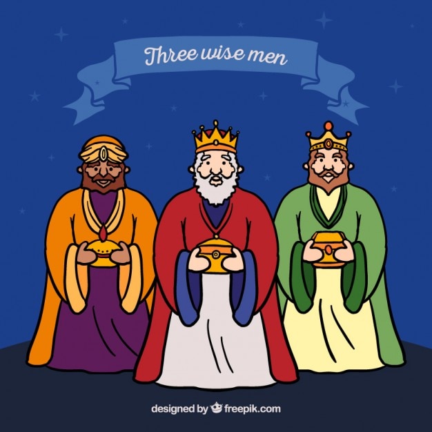 Three wise men illustration