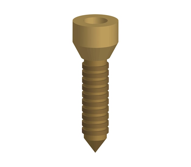 Free vector threedimensional screw