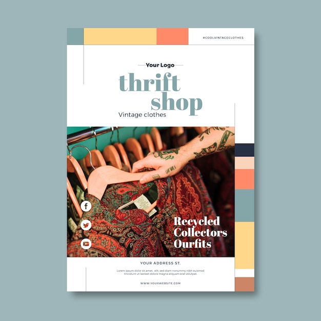 Thrift shop sale flyer template