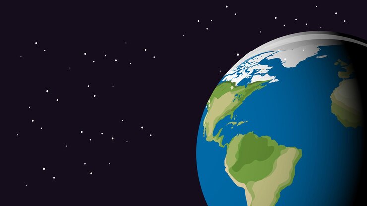 Free Vector thumbnail design with earth in space
