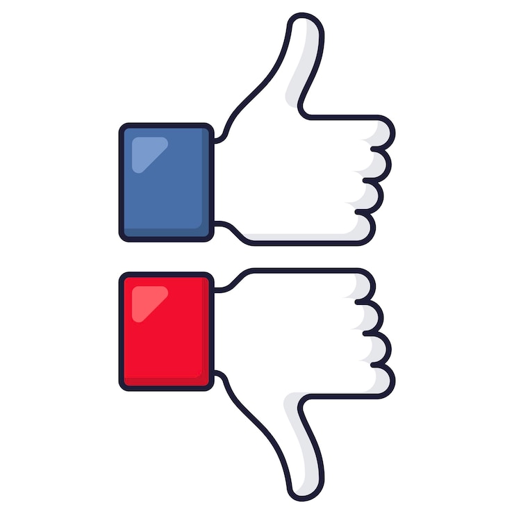 Free Vector thumbs up and down