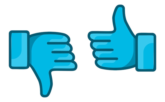 Thumb down icon against and no symbol flat Vector Image