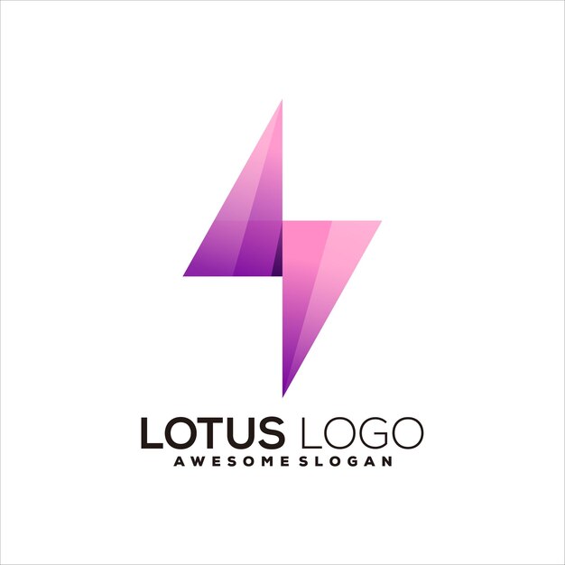 Дизайн логотипа градиент грома